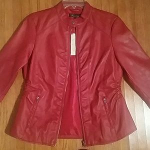 baccini faux leather jacket